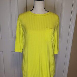 Banana Republic Neon Ribbed Pocket Tee – Size M